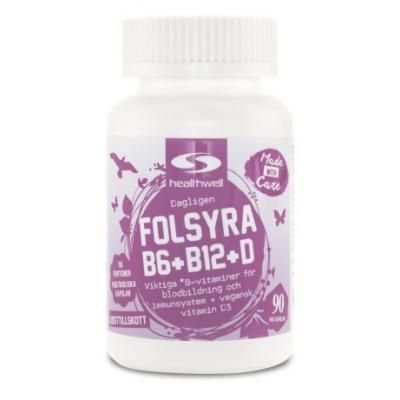 Healthwell Folsyra+B6+B12+D